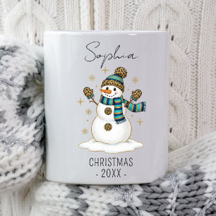 Personalized Christmas Snowman Christmas Winter Coffee Mug