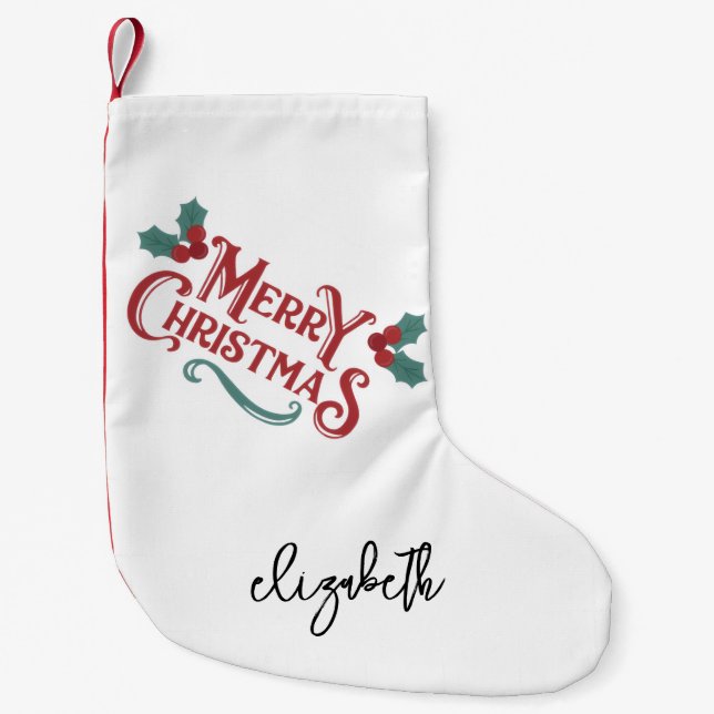 Personalized Christmas Stocking|Custom Decoration  Small Christmas Stocking (Front)