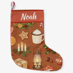 Personalized Christmas Stocking with Cozy Hot