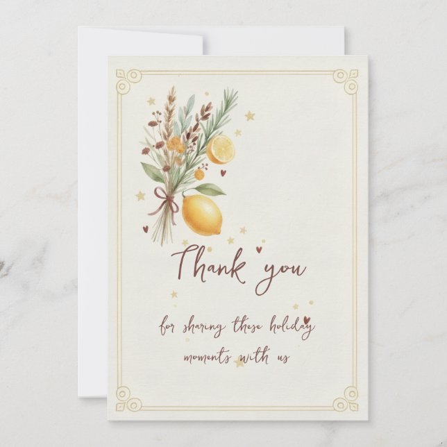 Personalized Christmas Thank You Card - Thank you (Front)