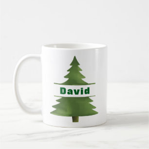Personalized Christmas Tree Custom Name Coffee Mug