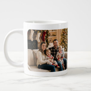 Personalized Christmas Tree Family Photo  Large Coffee Mug