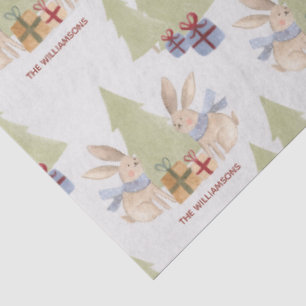 PERSONALIZED CHRISTMAS TREES BUNNIES GIFTS TISSUE PAPER