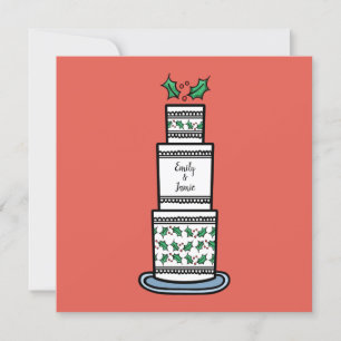 Personalized Christmas Wedding Invitation