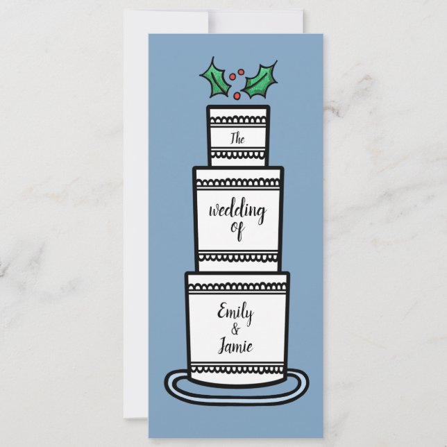 Personalized Christmas Wedding Invitation (Front)