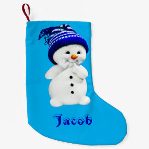 Personalized Christmas Winter Snowman Small Christmas Stocking