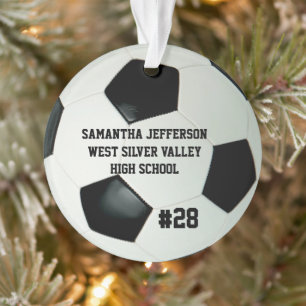 Personalized Circle Soccer Ball Sports Ornament
