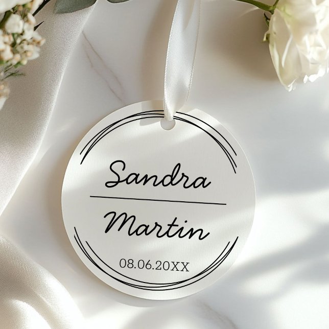 Personalized Circle Stamp Wedding (Personalized Circle Stamp with your names and date.)