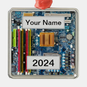 Personalized Circuit board metal ornament