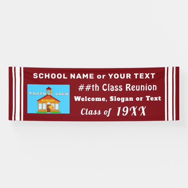 Personalized Class Reunion Banners Decorations (Horizontal)