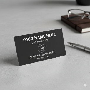 Personalized Classic Black 3" X 1.5" Rectangle Name Tag