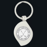 Personalized classic custom golf country club key ring<br><div class="desc">Personalized classic custom golf country club stylish and simple.  Minimalist. Black and white.</div>