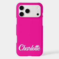 Personalized Classic Elegant Monogram Hot Pink