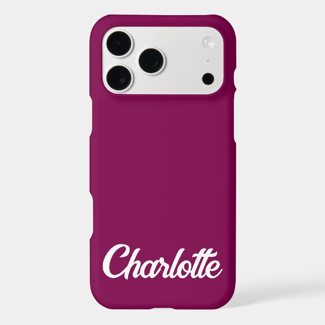 Personalized Classic Elegant Monogram Wine Colour (Back)