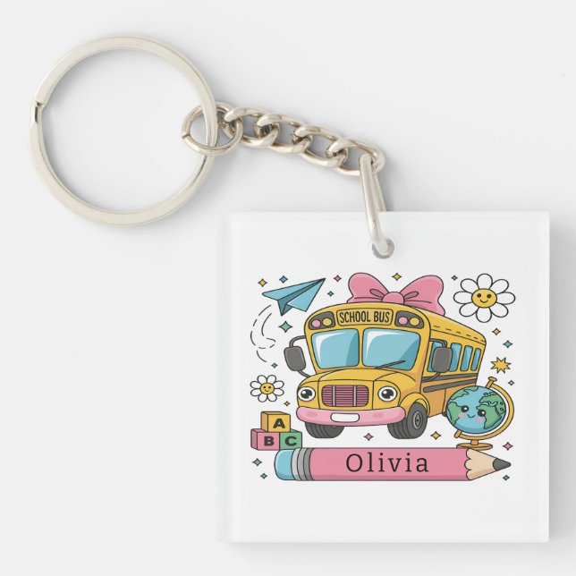 Personalized Classroom Gift for Back to School Key Ring (Front)