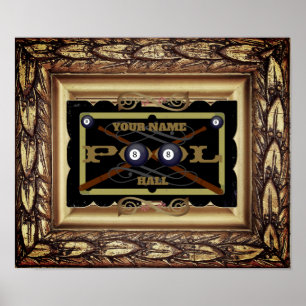Personalized Classy Pool (Hall) Decor Poster