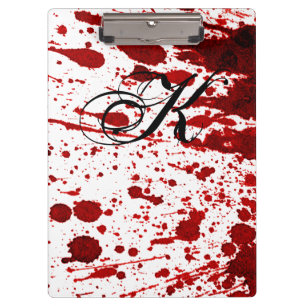 Personalized Clip Board Blood Splatter Vampire Got
