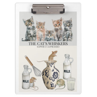 Personalized clipboard - Kittens - gift for girl 