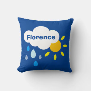 Personalized Cloud, Rain & and Sunshine Cushion