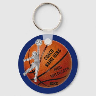 PERSONALIZED Coach and or Basketball Team Gifts Key Ring