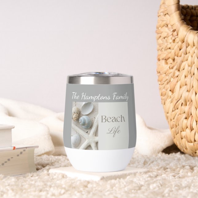 Personalized Coastal Seashell Gift for Beach House (Living Room (Rotated))