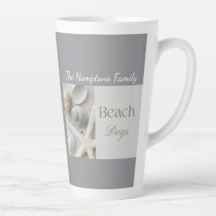 Personalized Coastal Seashell Gift for Beach House Latte Mug