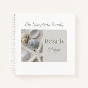 Personalized Coastal Seashell Gift for Beach House Notebook