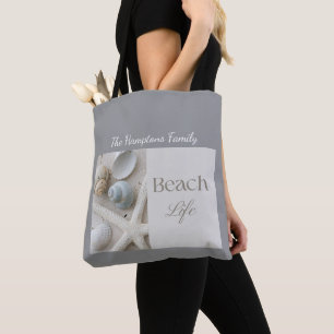 Personalized Coastal Seashell Gift for Beach House Tote Bag