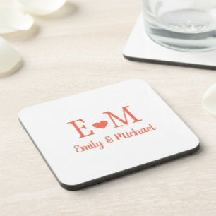Personalized coasters for wedding, Wedding favors
