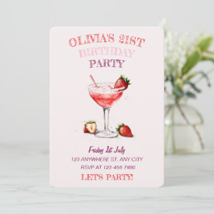 Personalized Cocktail Birthday Invitation