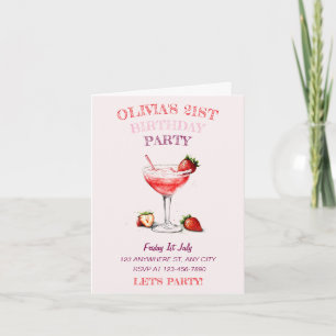 Personalized Cocktail Birthday Invitation