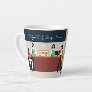 Personalized Coffee Cafe Shop Latte Mug