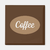 Personalized coffee in white Magnet
