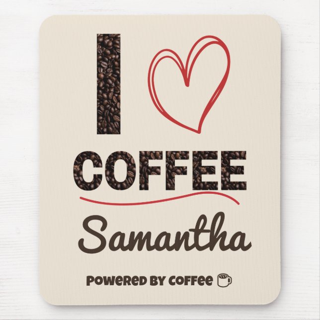 Personalized Coffee Lover | Custom Barista Gift Mouse Pad (Front)