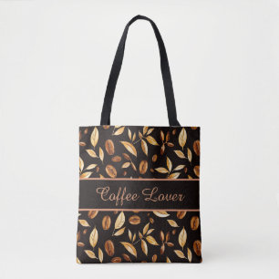 Personalized Coffee Lover Tote Bag