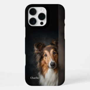 Personalized Collie Dog Portrait iPhone 16 Pro Max Case