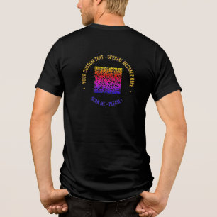 Personalized Color QR Code Custom Text Template Tri-Blend Shirt