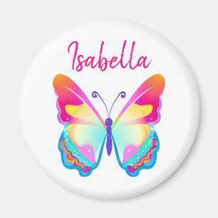 Personalized Colorful Butterfly Personalized Name Magnet