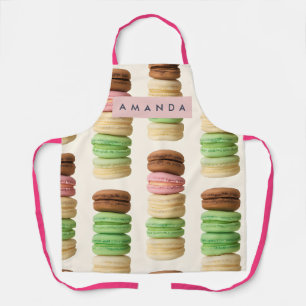 Personalized Colorful Stacked Macaron Pattern Apron