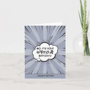 Personalized Comic Book Art Card