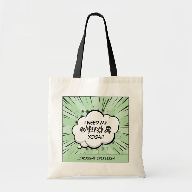 Personalized Comic Book Art Tote Bag (Front)