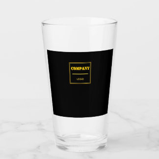 Personalized Company Black Modern Custom Business Glass