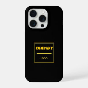Personalized Company Black Modern Custom Business iPhone 15 Pro Case