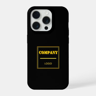 Personalized Company Black Modern Custom Business iPhone 15 Pro Case