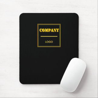 Personalized Company Black Modern Custom Business Mouse Pad
