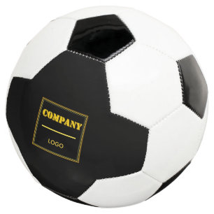 Personalized Company Black Modern Custom Business Soccer Ball