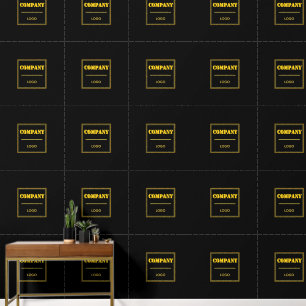Personalized Company Black Modern Custom Business Wallpaper