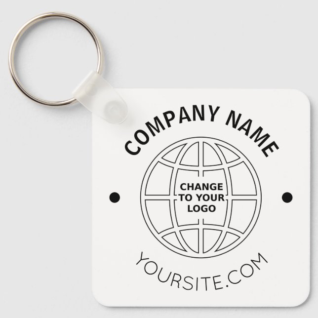 PERSONALIZED COMPANY LOGO WEB ADDRESS CLASSIC ROUN KEY RING (Front)
