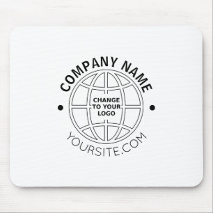 PERSONALIZED COMPANY LOGO WEB ADDRESS MOUSE PAD