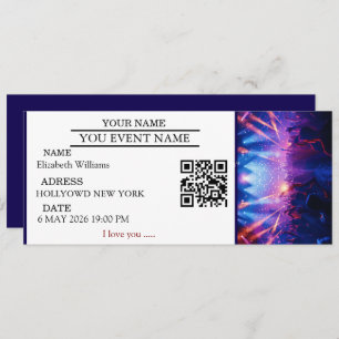 Personalized Concert Ticket Gift Surprise Gifts  Invitation